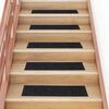 vidaXL Stair Mats Self-adhesive 30 pcs 76x20 cm Black Rectangular