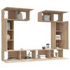 vidaXL 6 Piece TV Cabinet Set Sonoma Oak Engineered Wood