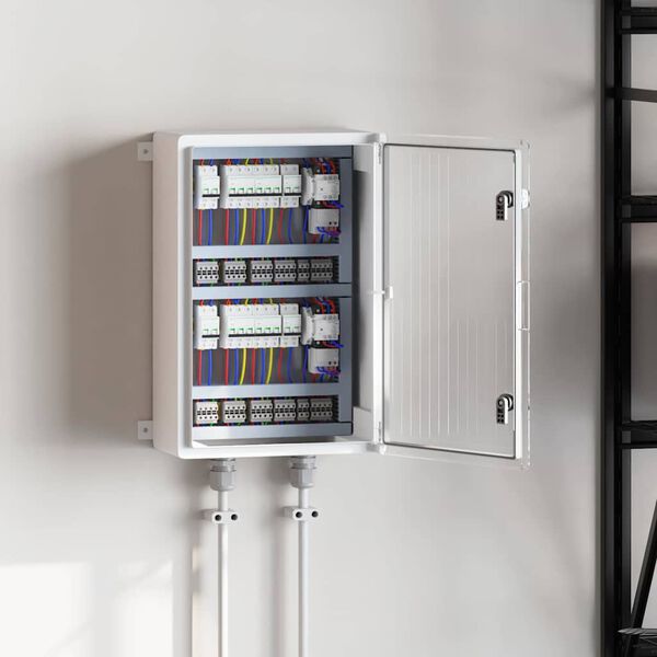 vidaXL Control Cabinet Grey 40 x 20 x 60 cm ABS Plastic