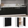vidaXL Bottom Cabinet Black 60x46x81.5 cm Engineered Wood