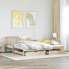 vidaXL Daybed with Trundle and Drawers without Mattress 90x200 cm