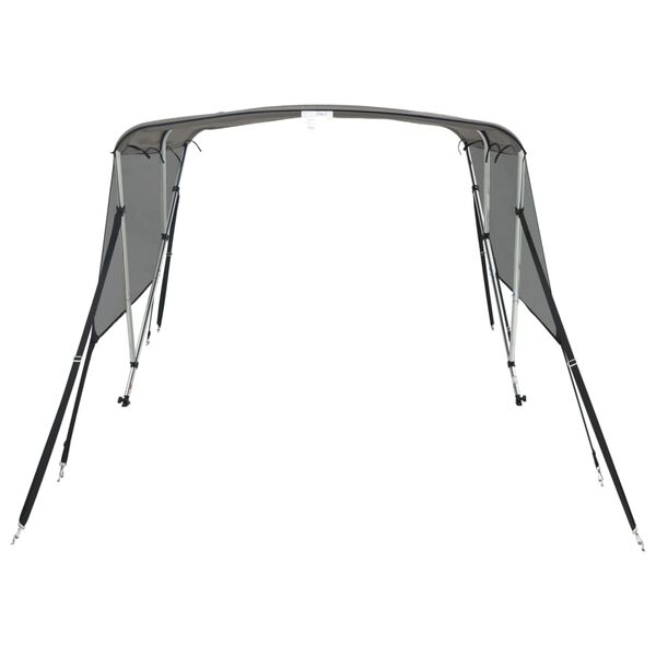 vidaXL 3-bow Bimini Top with Mesh Sidewalls 183x(185-198)x137 cm