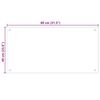 vidaXL Kitchen Backsplash White 80 x 40 cm Tempered Glass
