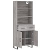 vidaXL Highboard Grey Sonoma 69.5x34x180 cm Engineered Wood