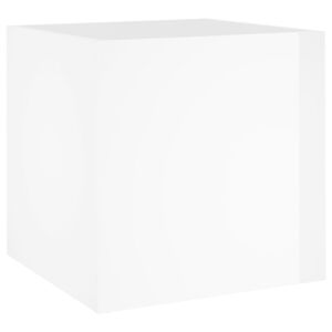 vidaXL Planter Box High Gloss White 40x40x40 cm Engineered Wood