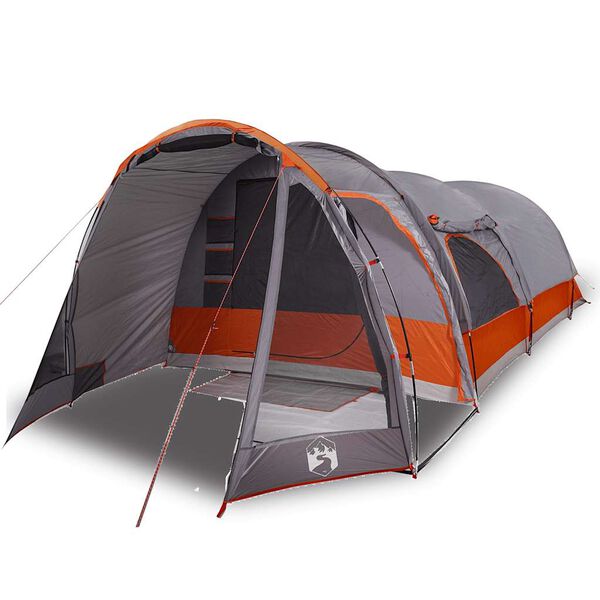 vidaXL Family Tent Tunnel 8-Person Grey Waterproof