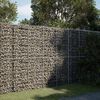 vidaXL Gabion Basket with Cover 200x50x200 cm Galvanised Iron