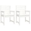 vidaXL 11 Piece Garden Dining Set White Solid Wood Pine