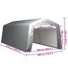 vidaXL Storage Tent 300x750 cm Steel Grey