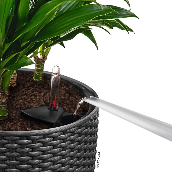 LECHUZA Planter CILINDRO Cottage 32 ALL-IN-ONE Diameter 32 cm Granite