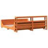 vidaXL Bed Frame without Mattress Wax Brown 200x200 cm Solid Wood Pine