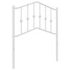 vidaXL Metal Headboard White 75 cm