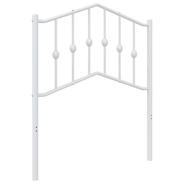 vidaXL Metal Headboard White 75 cm