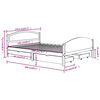 vidaXL Bed Frame without Mattress with 4 Drawers Solid Wood 140x200 cm