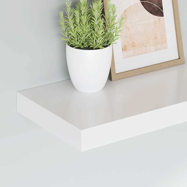 vidaXL Floating Wall Shelves 2 pcs White 40x23x3.8 cm MDF