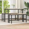 vidaXL Dining Benches 2 pcs Natural 100 x 32.5 x 49 cm Solid pine wood
