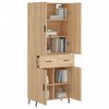 vidaXL Highboard Sonoma Oak 69.5x34x180 cm Engineered Wood