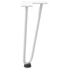 vidaXL Hairpin Legs for Coffee Table 4 pcs White 30 cm Solid Steel