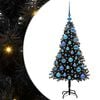 vidaXL Christmas Tree with 150 LEDs with Stand Black 120 cm PVC