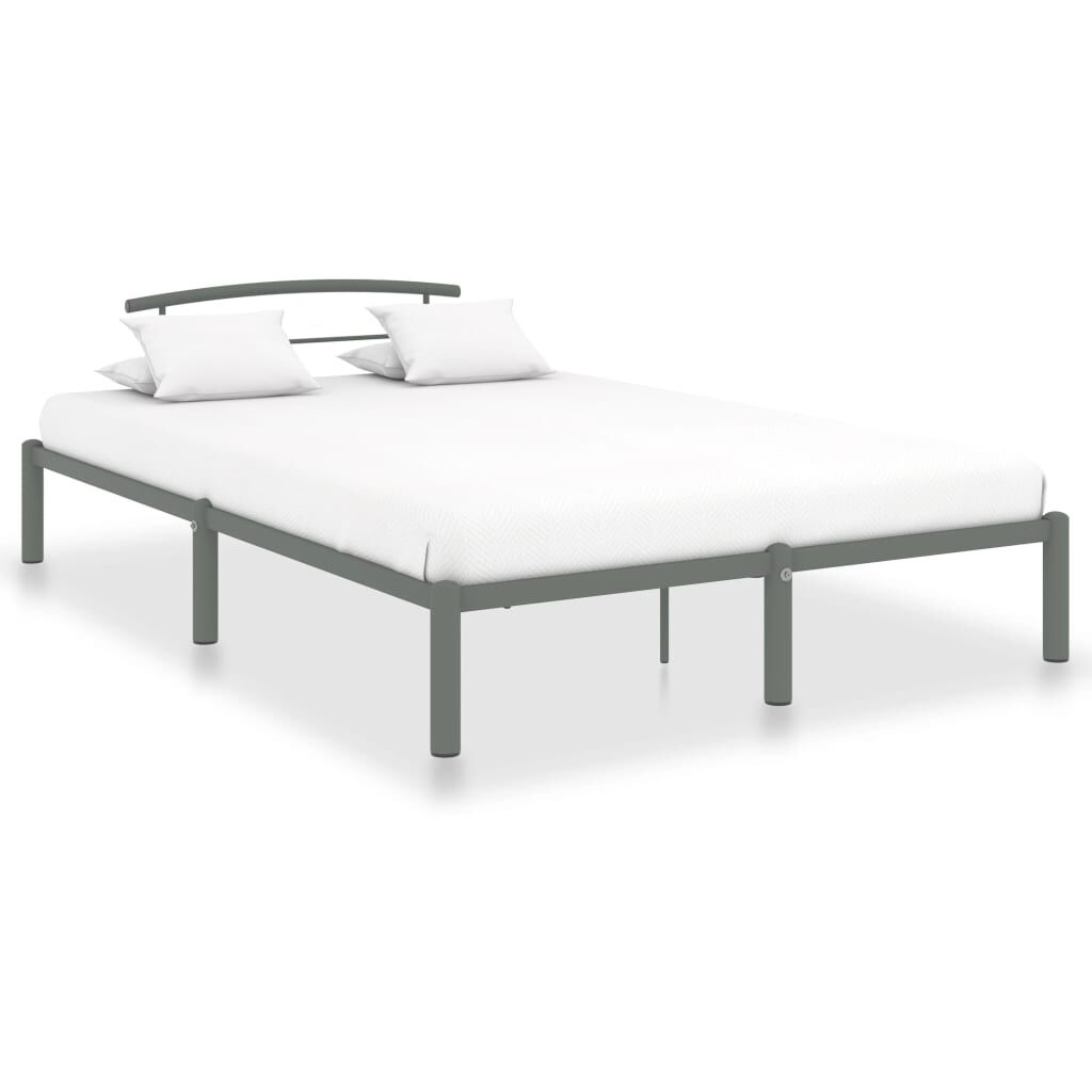vidaXL Bed Frame without Mattress Grey Metal 120x200 cm
