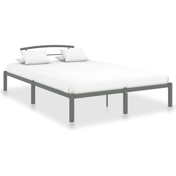 vidaXL Bed Frame without Mattress Grey Metal 120x200 cm