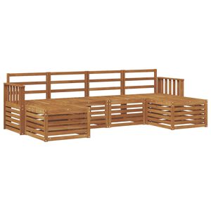 vidaXL Sofa Sets 6 pcs Natural Solid Acacia Wood