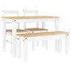 vidaXL 4 Piece Dining Set PANAMA White Solid Wood Pine
