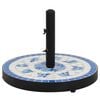 vidaXL Parasol Base Blue and White Round 12 kg