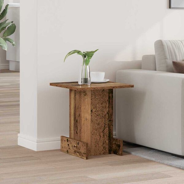 vidaXL End Table Old Wood 35.5 x 35 x 40 cm Engineered Wood