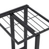 vidaXL 4-Floor Flower Stand 43x22x76 cm Black Metal