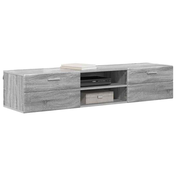 vidaXL Wooden Cabinet Grey Sonoma 150 x 39 x 30 cm Engineered Wood