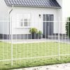 vidaXL Garden Fence 3 pcs White 170 x 190 cm Powder-Coated Steel