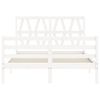 vidaXL Bed Frame without Mattress White 140x200 cm Solid Wood