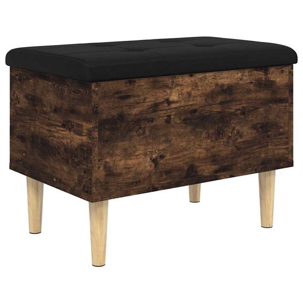 vidaXL Storage Bench Smoked Oak 62x42x46 cm Engineered Wood