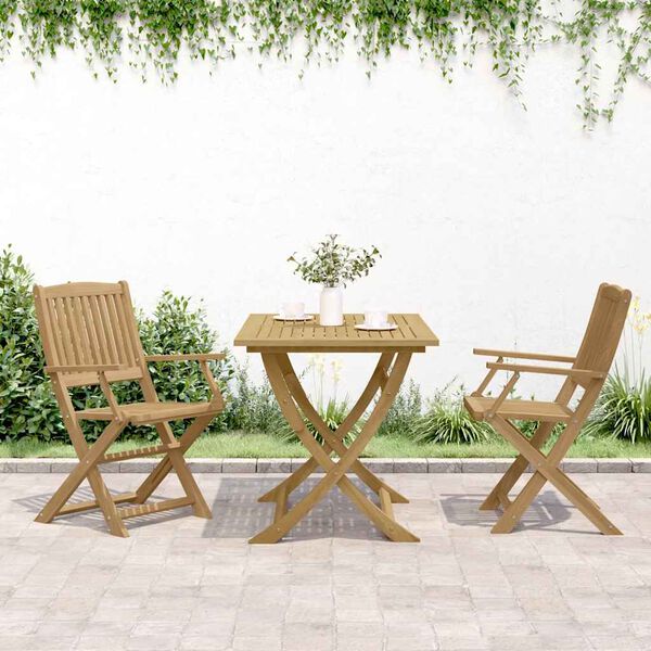 vidaXL Folding Garden Chairs 2 pcs 58x54.5x90 cm Solid Wood Acacia