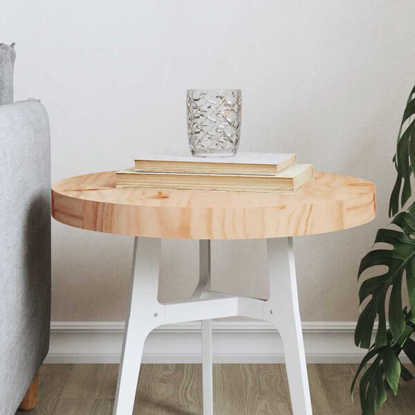 vidaXL Table Top Round &Oslash;40x3 cm Solid Wood Pine
