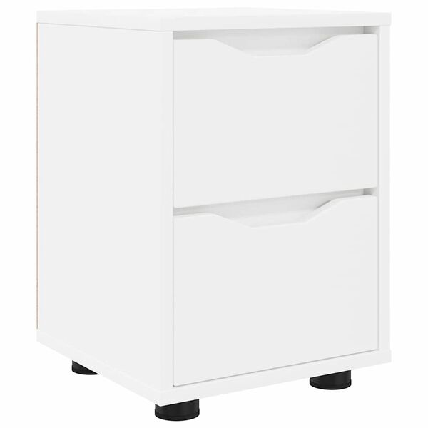 vidaXL Bedside Table White 30.5 x 30 x 43 cm Engineered Wood