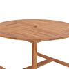 vidaXL Garden Dining Table Ø110x75 cm Solid Wood Teak