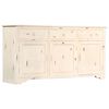 vidaXL Sideboard White 160x40x80 cm Solid Mango Wood
