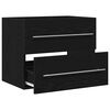 vidaXL Bathroom Sink Cabinet Black Oak 60x38.5x48 cm Engineered Wood