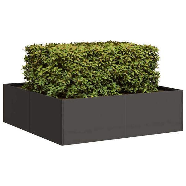 vidaXL Planter Black 100x100x30 cm Steel