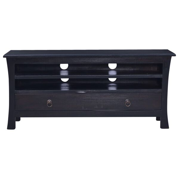 vidaXL TV Cabinet Light Black Coffee 100x30x45 cm Solid Mahogany Wood