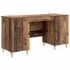 vidaXL Desk with Shelf Old Wood 142.5 x 50 x 75 cm Engineered Wood