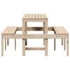 vidaXL Picnic Table 160x134x75 cm Solid Wood Pine