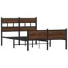 vidaXL Bed Frame without Mattress Brown Oak 120x190 cm Small Double Engineered Wood