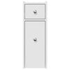 vidaXL Narrow Bathroom Cupboard with Wheels White Engineered Wood