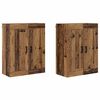 vidaXL Wall-mounted Cabinet 2 pcs Old Wood 69.5 x 34 x 90 cm