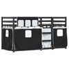 vidaXL Bunk Bed without Mattress White&Black 80x200 cm Solid Wood Pine