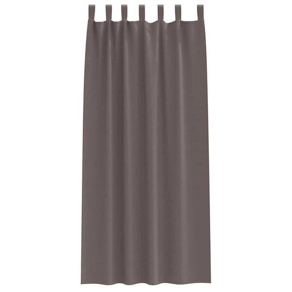 vidaXL Blackout Curtains with Rings 2 pcs Dark Brown 225 x 140 cm