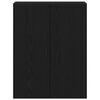 vidaXL Wall-mounted Cabinet Wall-mounted Black Oak 69.5 x 34 x 90 cm